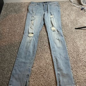 Boohoo man blue distressed jeans size 34